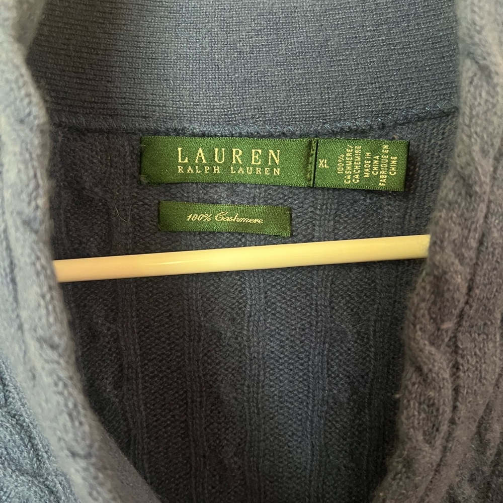 Lauren Ralph Lauren Blue Cable Knit Sweater